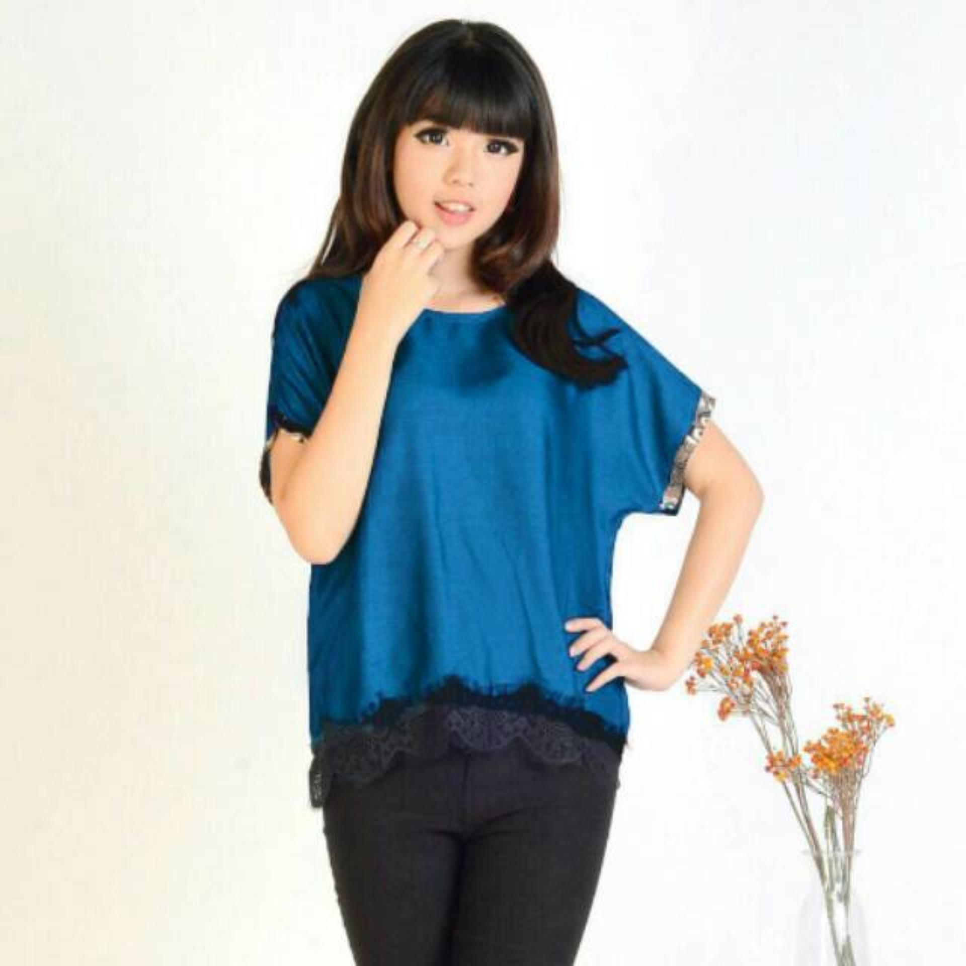 Damai fashion- Blouse Shinta katun-brukat lima warna Damai fashion- Blouse Shinta katun-brukat lima warna
