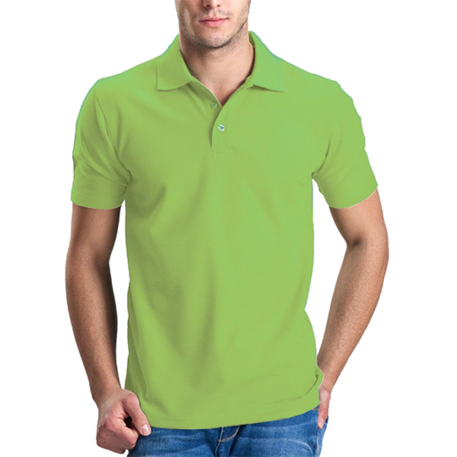 DEcTionS Kaos Polos Polo Shirt Pria Lengan Pendek  - Kuning Tua