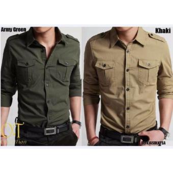 jual diego vl pakaian pria kemeja slim fit warna hijau army dan khaki lucky six store di jual diego vl pakaian pria kemeja slim fit warna hijau army dan khaki lucky six store di