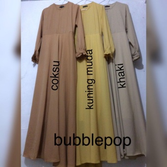 Gambar Diskon!!! Sale!!! Promo Gamis Murah Gamis wanita Busana muslim Gamis syar i Bubblepop Polos Premium