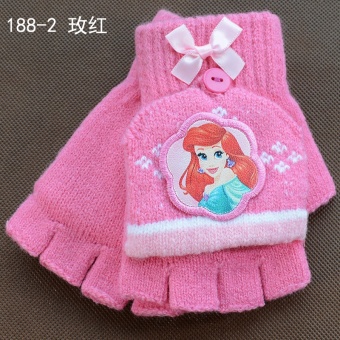 Gambar Disney anak anak clamshell sarung tangan sarung tangan (188 Rose Ariel anak)