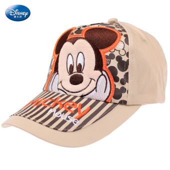 Gambar Disney Anak laki laki dan perempuan anak topi matahari anak topi topi (Referensi lingkar kepala yang sebenarnya untuk membeli (dapat disesuaikan) + Khaki)