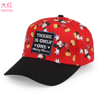 Gambar Disney Anak laki laki Musim Semi dan Gugur Baobao matahari topi anak topi (Silakan menurut anak lingkar kepala memilih + SM60390 merah)