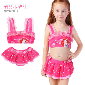 Gambar Disney gadis baru Baobao gaya rok baju renang anak baju renang (Baju renang 20001 anak Ariel Rose)