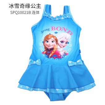 Gambar Disney gadis siam baju renang anak anak pakaian renang baju renang (SPQ10021B danau biru es putri)