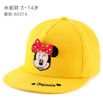 Gambar Disney Gaya Korea dari musim semi dan musim gugur topi anak laki laki topi anak topi (52 cm cocok untuk 3 5 40 tahun + Minnie model 60374 kuning)