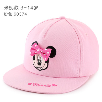 Gambar Disney Gaya Korea dari musim semi dan musim gugur topi anak laki laki topi anak topi (52 cm cocok untuk 3 5 40 tahun + Minnie model 60374 merah muda)