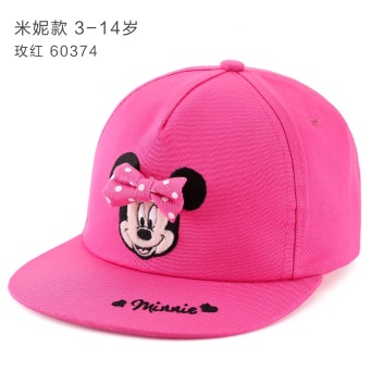 Gambar Disney Gaya Korea dari musim semi dan musim gugur topi anak laki laki topi anak topi (52 cm cocok untuk 3 5 40 tahun + Minnie model 60374 Rose)