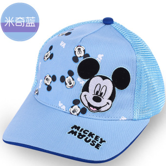 Gambar Disney jala anak laki laki dan perempuan anak topi baseball visor topi (54 cm Untuk lingkar kepala lingkar kepala 5 14 tahun + MICKEY BIRU)