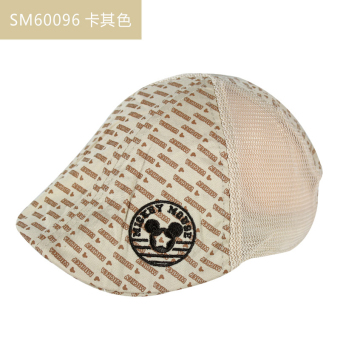 Gambar Disney jala musim panas UV tabir surya bisbol topi topi matahari anak topi topi (52 + SM60096 khaki)