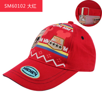 Gambar Disney jala musim panas UV tabir surya bisbol topi topi matahari anak topi topi (54 + SM60102 merah besar)