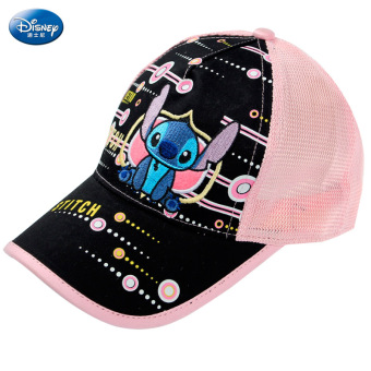 Gambar Disney kartun jala anak perempuan anak laki laki topi baseball matahari topi (Cocok untuk usia silahkan menurut anak lingkar kepala pengukuran menang + Topi topi SS60001 bubuk hitam)