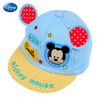 Gambar Disney katun anak laki laki dan perempuan topi topi Baobao topi (Sesuai dengan pengukuran lingkar kepala yang sebenarnya + SM60238 biru)