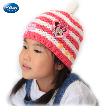 Gambar Disney lucu wol anak topi anak anak topi rajutan (3 6 tahun + SM71047 Rose)