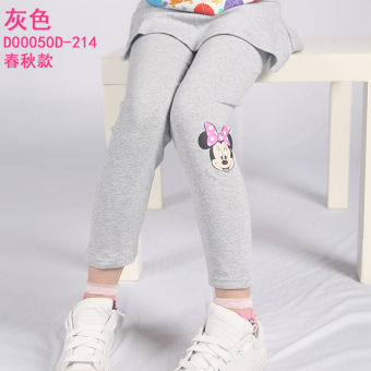 Gambar Disney Musim Semi dan Gugur anak perempuan legging celana anak celana (D00050D 214 abu abu)