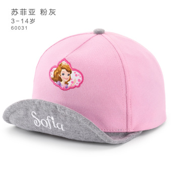 Gambar Disney musim semi dan musim gugur matahari naungan bisbol anak anak topi (52 cm cocok untuk 3 5 40 tahun + Sophia SS60031 bubuk abu abu)