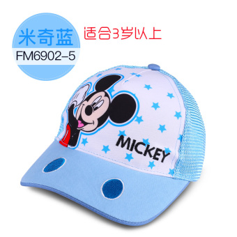 Gambar Disney musim semi dan musim gugur topi baseball Baobao topi (Cocok untuk 3 ~ Berusia 14 tahun + MICKEY BIRU A)