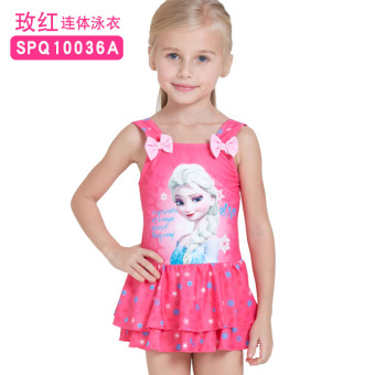 Gambar Disney Princess gadis Baobao jenis rok baju renang baju renang anak baju renang (Baju renang SPQ10036A Rose)