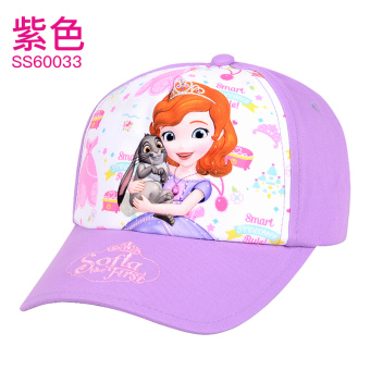 Gambar Disney Putri gadis topi baseball matahari naungan (Cocok untuk 50CM lingkar kepala + Sophia ungu SS60033)