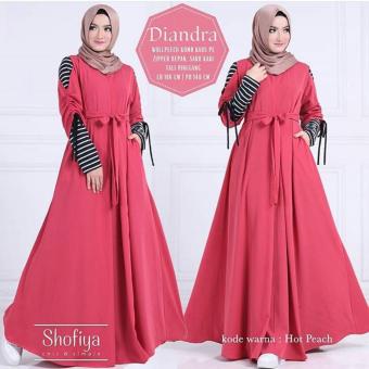 Gambar Dress Wanita Muslim Diandra Hot Pink