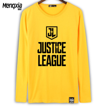 Gambar Dwyane Eropa dan Amerika katun pria leher bulat t shirt pria pria baru t shirt (Kuning Justice League)