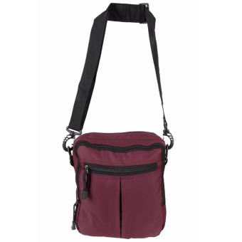 Elfs Shop - Tas Selempang Pria Men's Sling Crossbody Shoulder Bag Canvas Simple-Maroon September 2019 - 2 Elfs Shop - Tas Selempang Pria Men's Sling Crossbody Shoulder Bag Canvas Simple-Maroon - 2