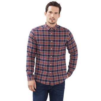 Gambar Esprit Check Flannel Shirt, 100% Cotton   Bordeaux Red