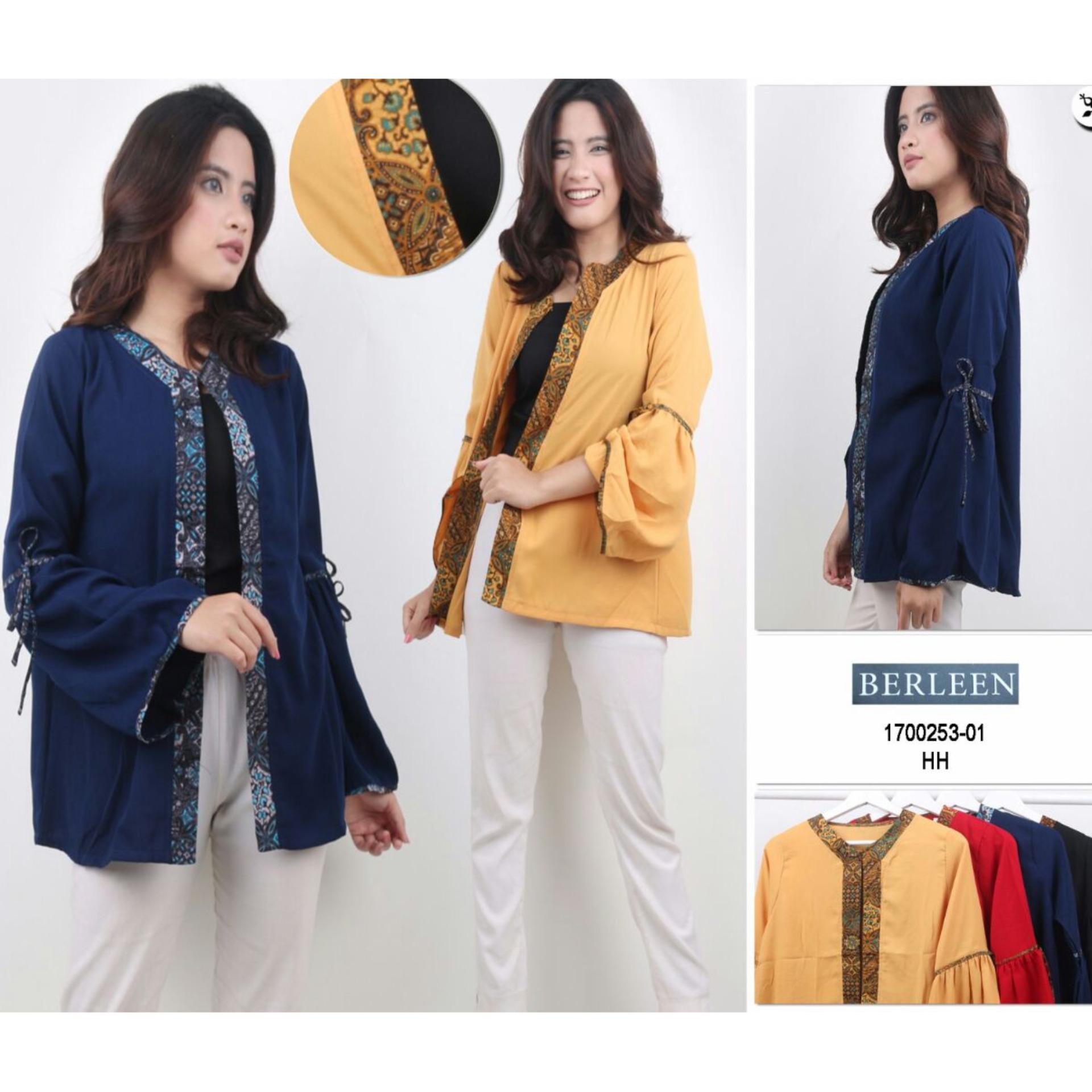 Ezpata Cardigan Batik Lengan Terompet - Kuning