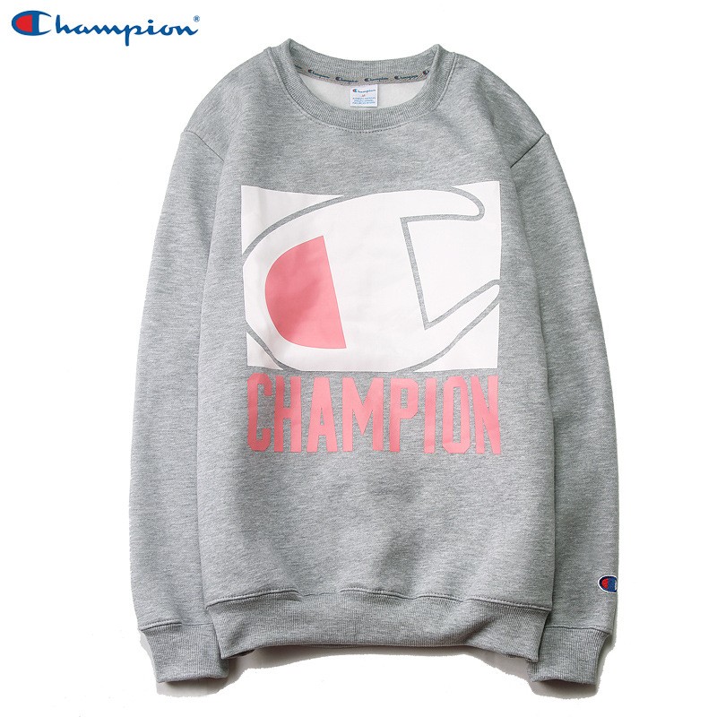 Fashion Juara Hoodies Sweatshirt Hip-Hop Street Dance Eropa dan Amerika Juara Pink Plus Logo Velvet Sweater Berkualitas Baik-Intl