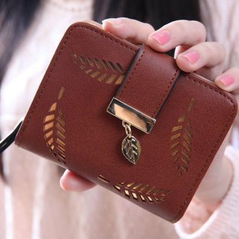 Fashion Tas Bahu Selempang Wanita Kulit PU Berumbai + Dompet Kecil Berlubang Daun (Khaki + Cokelat Kehitaman) Pebruari 2019 - 5 Fashion tas bahu selempang wanita kulit PU berumbai + dompet kecil berlubang daun (Khaki + cokelat kehitaman) - 5