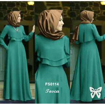 Gambar Flavia Store Maxi Dress Lengan Panjang FS0114   TOSCA   Gamis   Gaun Pesta Muslimah   Baju Muslim Wanita   Srdahlia