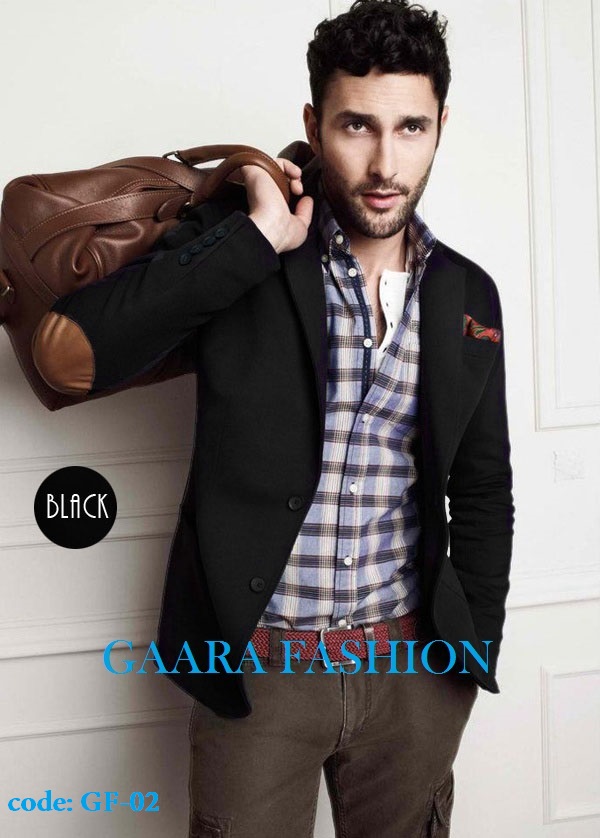 Gaarafashion Jas Blazer Pria Simple dan Casual - 31 - Black