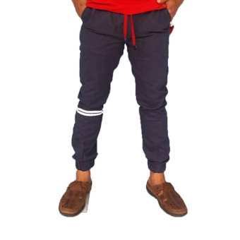 Gambar GOG jeans Celana Jogger strip pants Pria   Navy Blue
