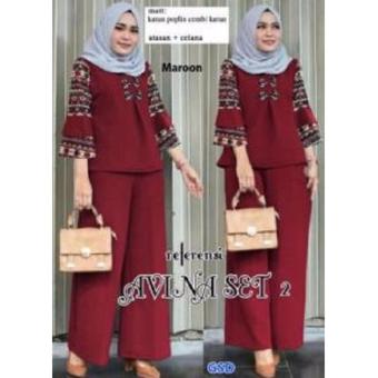 ... Xaxa Coksu Source · GSD Baju Setelan Muslim Wanita Set Vina Maroon