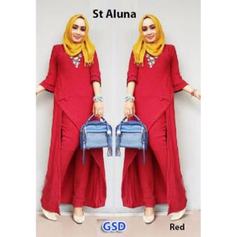 Gambar GSD Baju Setelan Muslim Wanita St Aluna Red