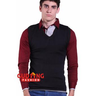 Gambar Gudang Fashion   Casual Vests Mens   Hitam