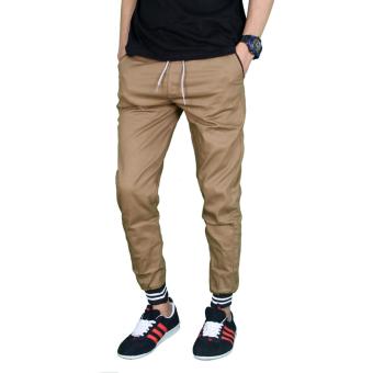 Gambar Gudang Fashion   Celana Panjang Jogger Pria Casual   Krem