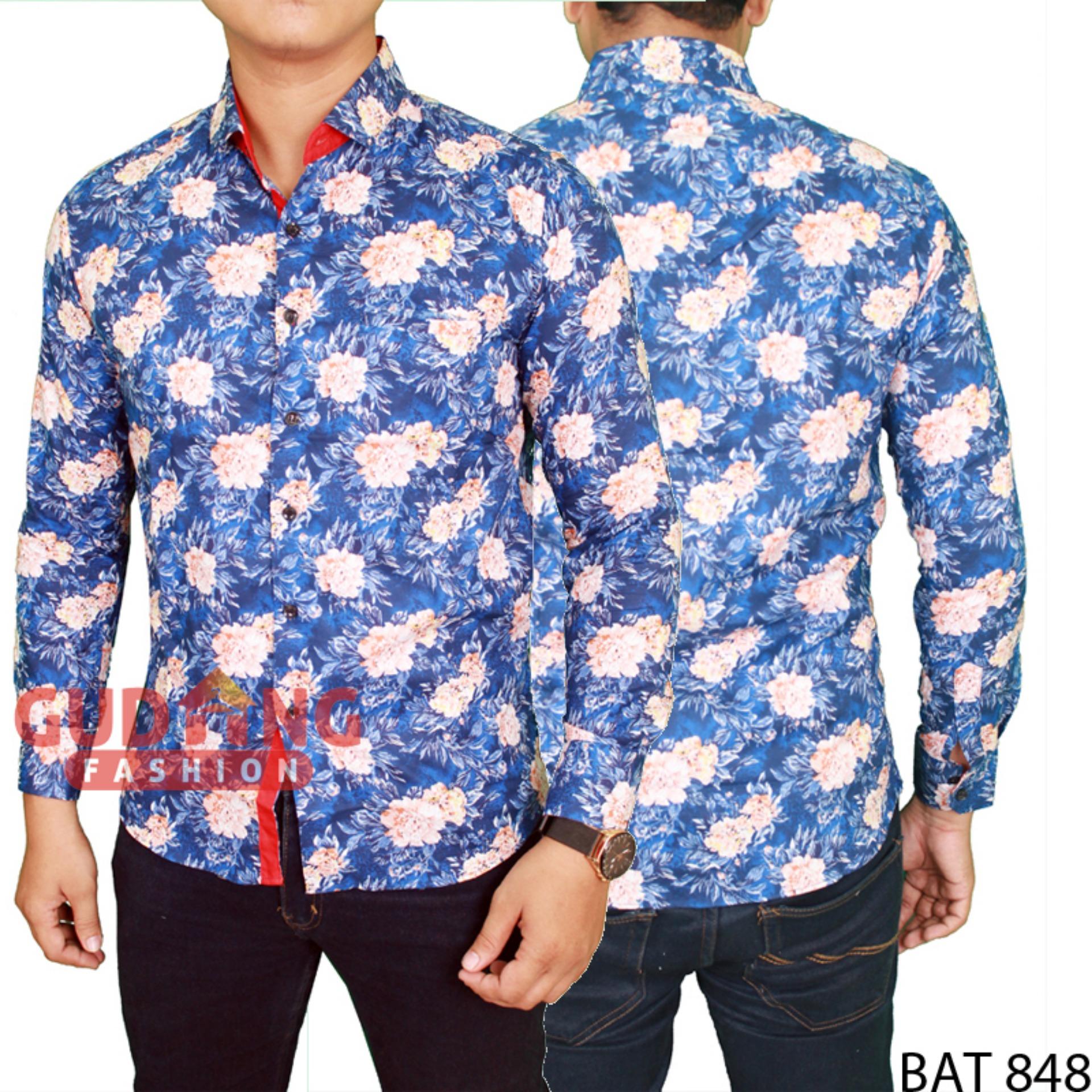 Gudang Fashion - Baju Muslim Kemeja Batik Pria - Merah Muda