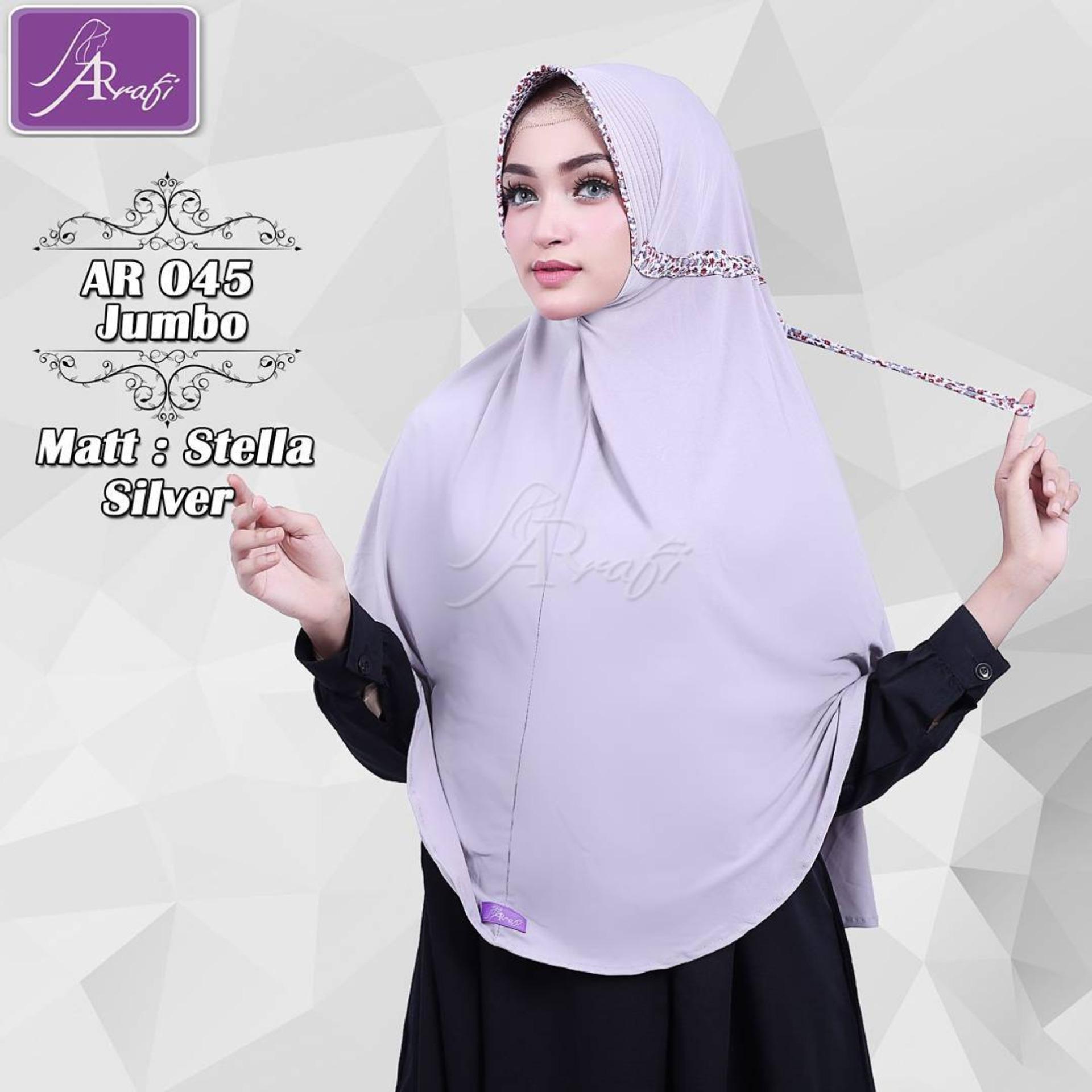 hijab instan Arrafi Talita Jumbo B (warna Abu/Silver) Ar45J jilbab kerudung syari jumbo bergo khimar hijab instan Arrafi Talita Jumbo B (warna Abu/Silver) Ar45J jilbab kerudung syari jumbo bergo khimar