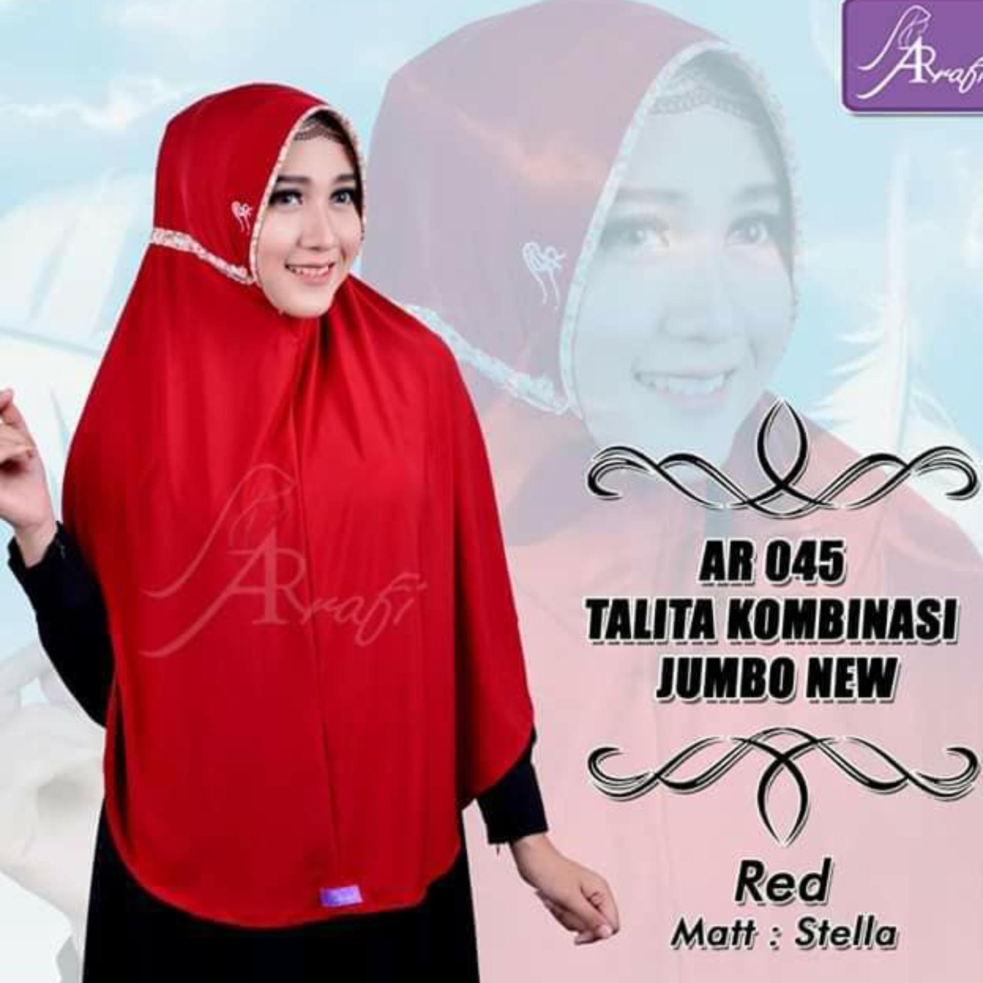 hijab instan Arrafi Talita Jumbo B (warna Red) Ar45J jilbab kerudung syari jumbo bergo khimar hijab instan Arrafi Talita Jumbo B (warna Red) Ar45J jilbab kerudung syari jumbo bergo khimar