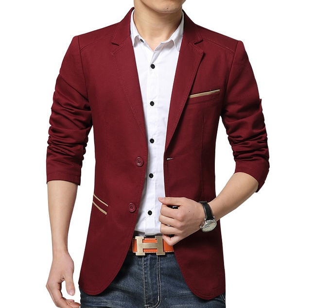 hugojas - Jas Blazer Pria Marun Simple dan Elegan - 108