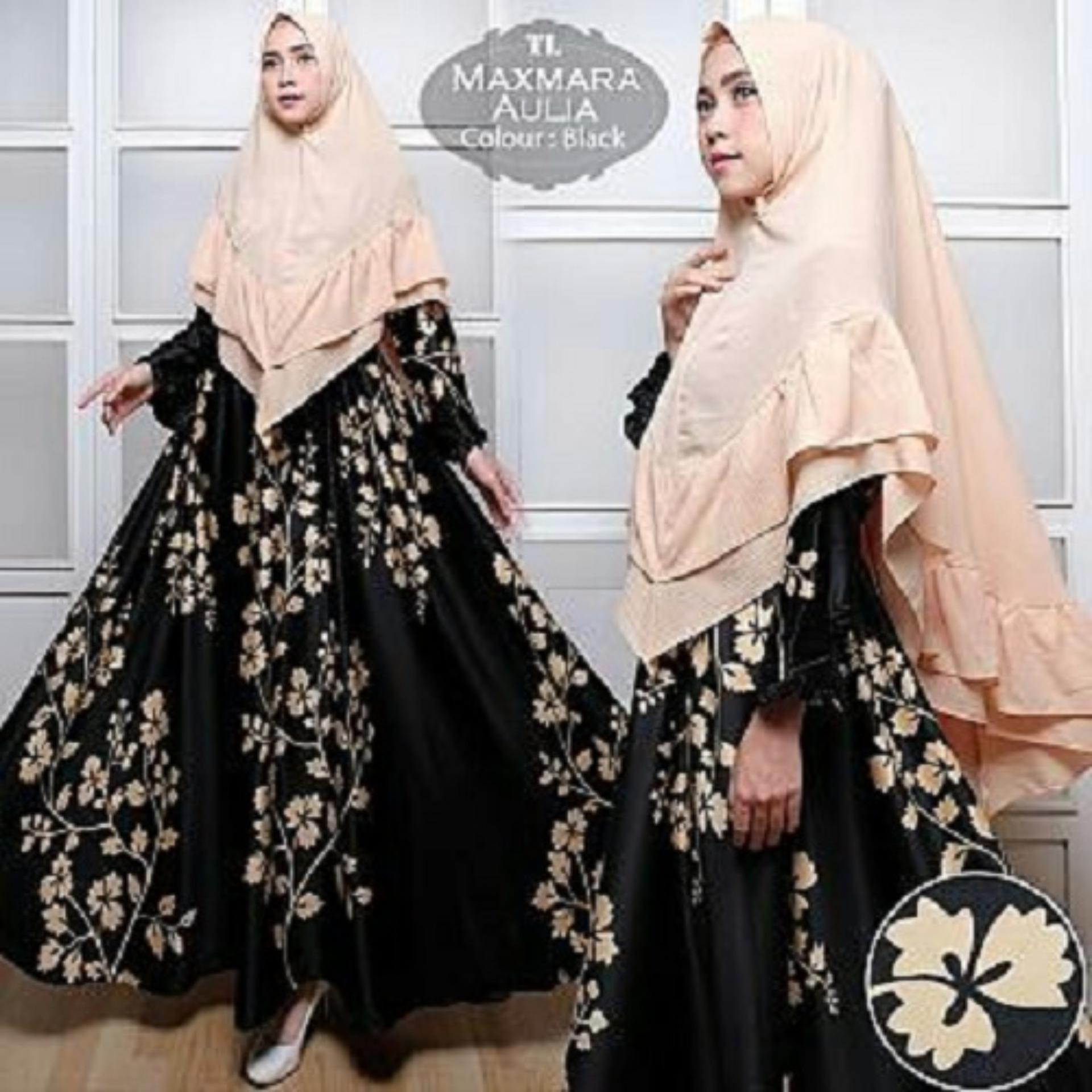 Humaira99 Gamis Syari Muslim Wanita Busui Gaun Muslimah  Maxi Dress Lengan Panjang Syar'i  Hijab Maxmara Motif