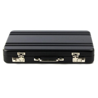 IBelieve Mini Aluminum Suitcase Shaped Business Card Holder BoxBlack - Intl Juli 2018 - 4 iBelieve Mini Aluminum Suitcase Shaped Business Card Holder BoxBlack - intl - 4