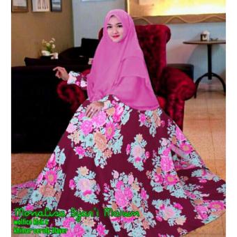 Gamis Monalisa Syar i Maroon Gamis Monalisa Syar i Maroon Jual Mj Gamis .