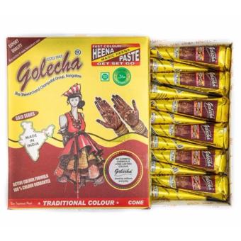 Golecha Henna Cone Maron 12 pcs .