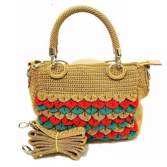 Djogja Klasik Craft Tas Rajut Safira Ulir - Krem
