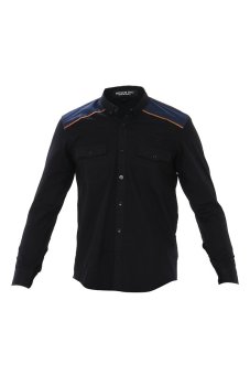 Denim Inc Jeremy 394 Long Sleeve Shirt Hitam Suede 5 .