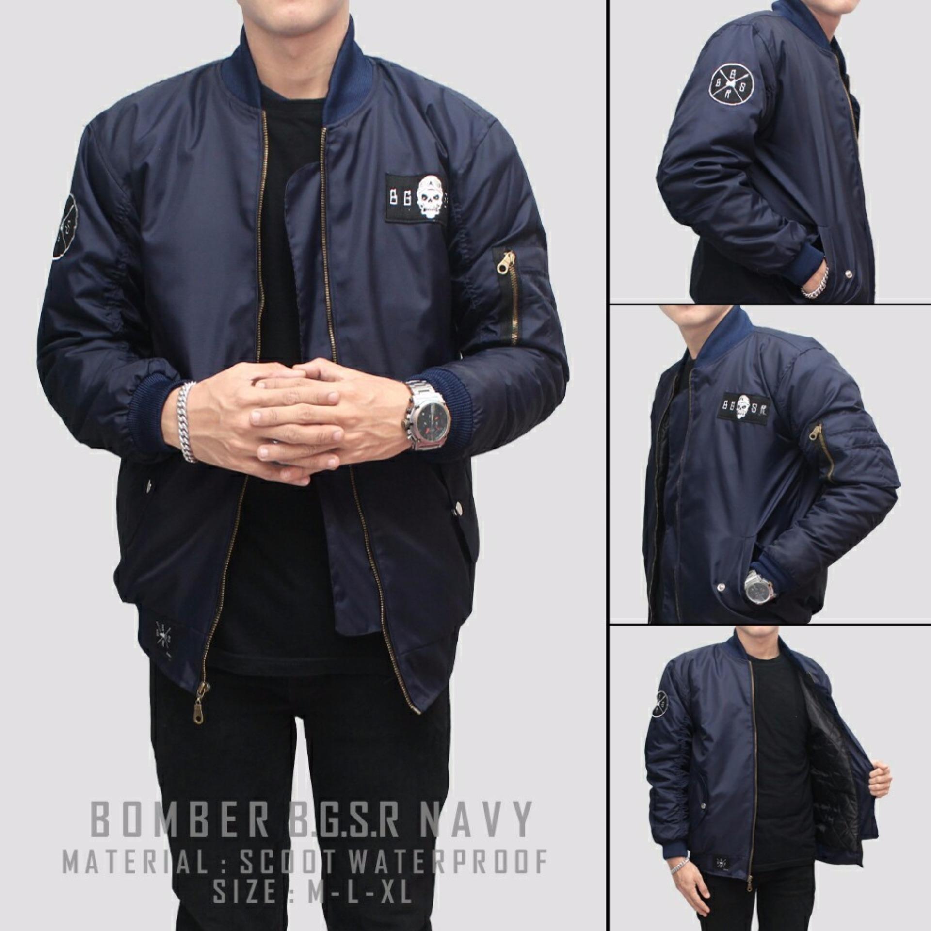 Jaket Bomber BGSR Skull (Navy)