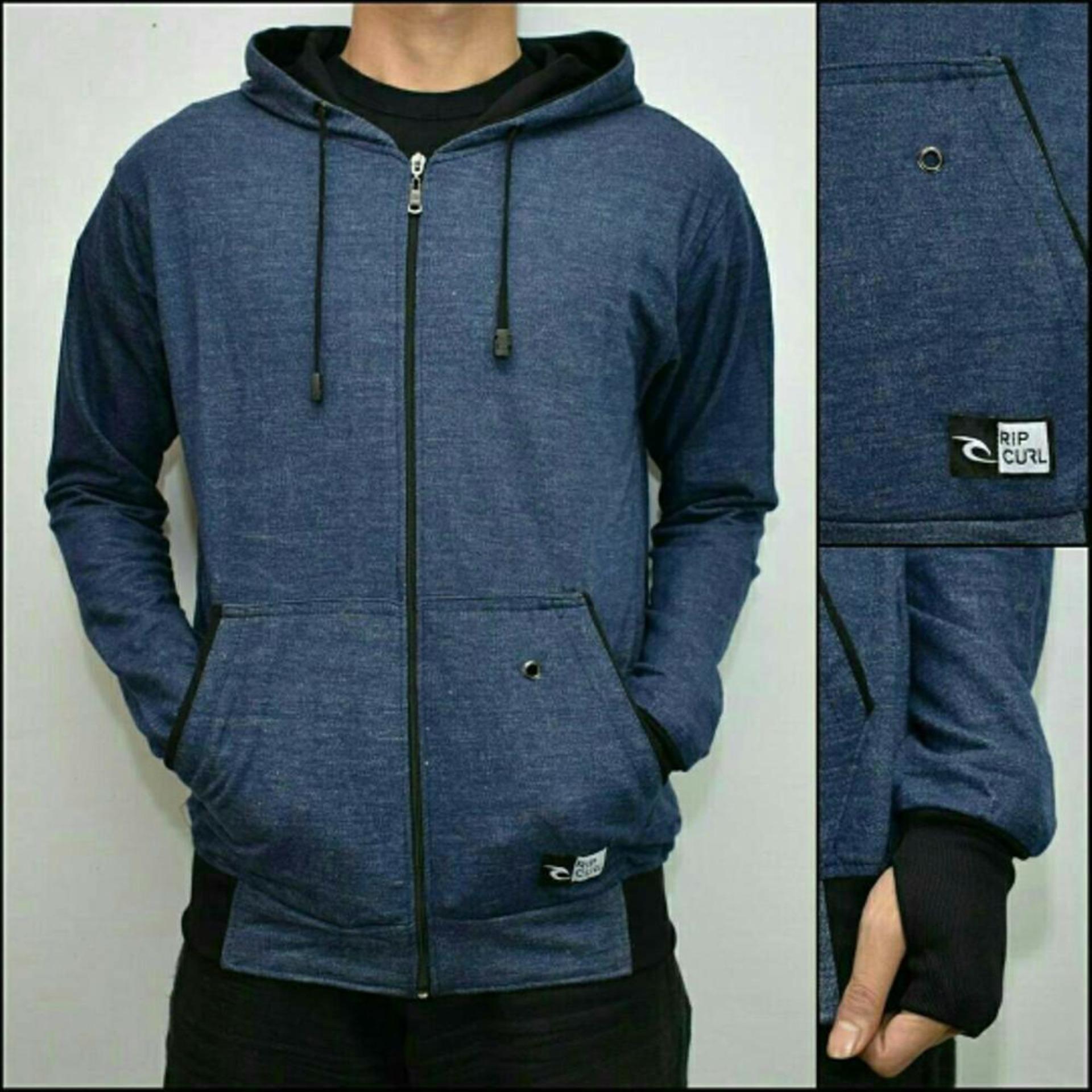 Jaket Hoodie Stylish Zipper/Resleting Pria dan Wanita Cotton Dort