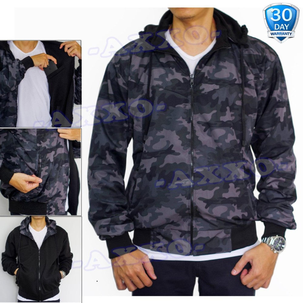 Jaket Parasut Jaket Army Bolak Balik - Jaket Pria - Jaket Loreng - AX002